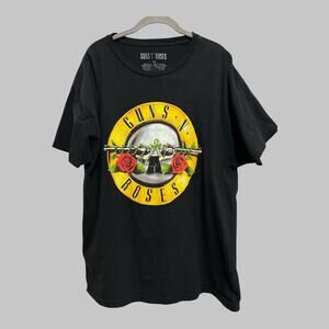 Guns N Roses Bullet‎ Logo Men’s Graphic T Shirt Black Rock Concert 80’s Size XL